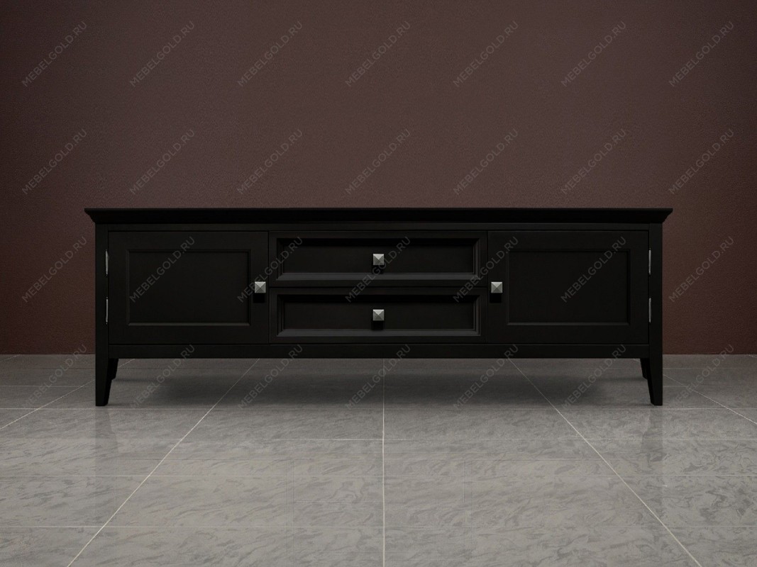 Тумба ТВ 2 ящика 2 дверцы Manhattan (Черный) | изображение 1
