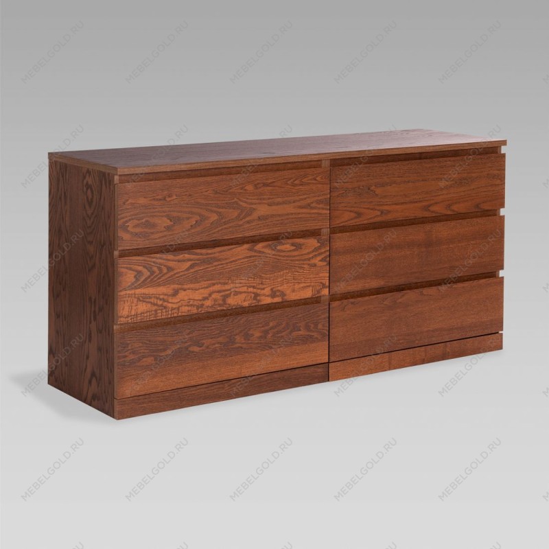 Варма Прайм 6Д комод 160x77x48 шпон ясень, коричневый