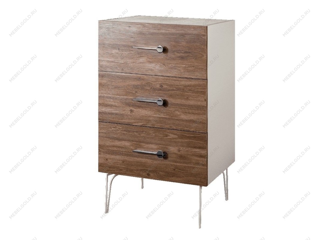 Комод Bogemia Wood Wo (Слоновая кость) (Lakobel/Хром) БМКМ-1(Wo)