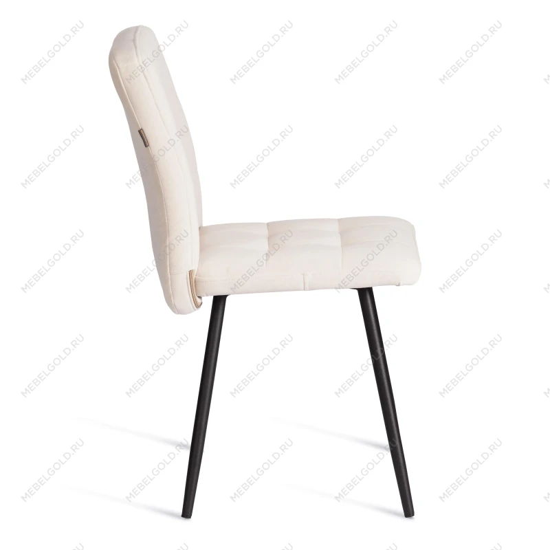 Стул обеденный Medeo, LT, флок, молочный/черный, 4, 45х56х89 см | изображение 1