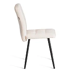 Стул обеденный Medeo, LT, флок, молочный/черный, 4, 45х56х89 см | изображение 1