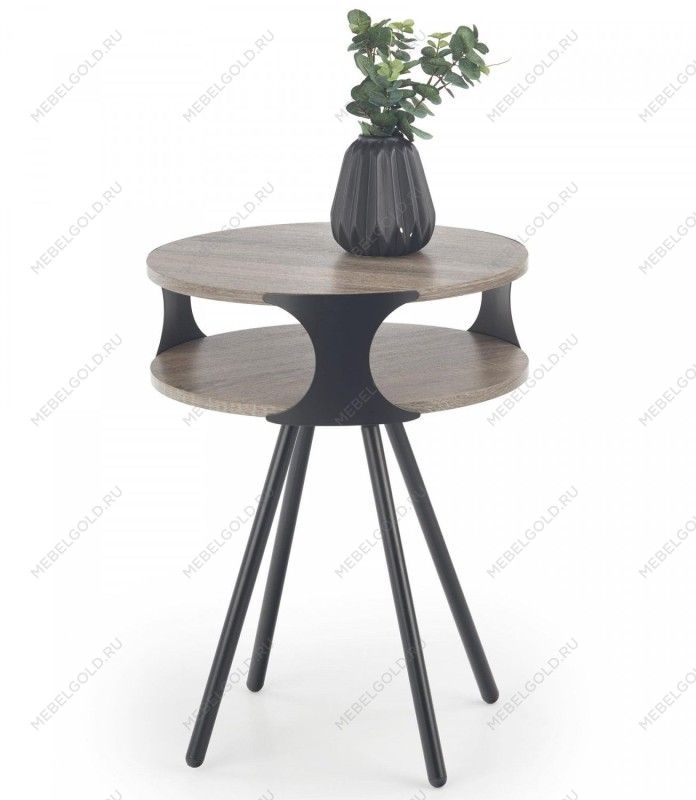 Стол журнальный Halmar KIRBY (темный дуб сонома/черный)