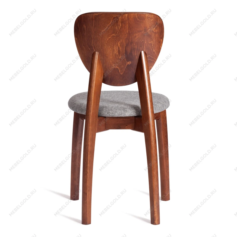 Стул DIAMANTE мягкое сидение, бук, 42x42x85см, коричневый, ткань wool dimgrey, серый | изображение 3