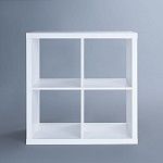 КАЛЛАКС / ФОРА Стеллаж ИКЕА / IKEA 4, квадратной формы с четырьми открытыми ячейками, тамбурат, цвет белый | изображение 2