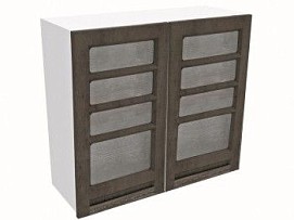 Шкаф со стеклом 2-х дверный ШСТ-80, Грей (800*320*720) Бетон темный, 21434