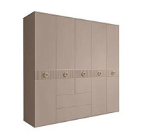 Шкаф 5-ти дверный с ящиками, Bogemia Fillini (Мокка/Золото) БМШ2/51(Fi)