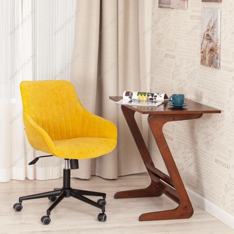 Кресло DUBLIN, велюр Clermon, горчичный, 170 | изображение 12