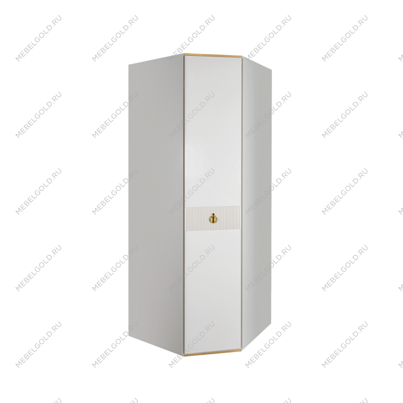 Шкаф угловой Римини СОЛО (Белый/Золото) РМШУ2/1(s)