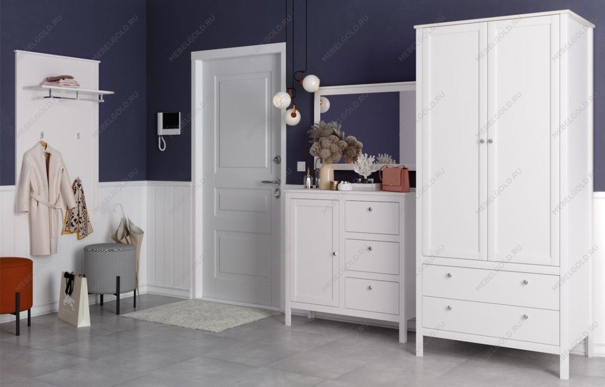 Шкаф Ева (Хельга) SZF2D2S/90 белый | изображение 8