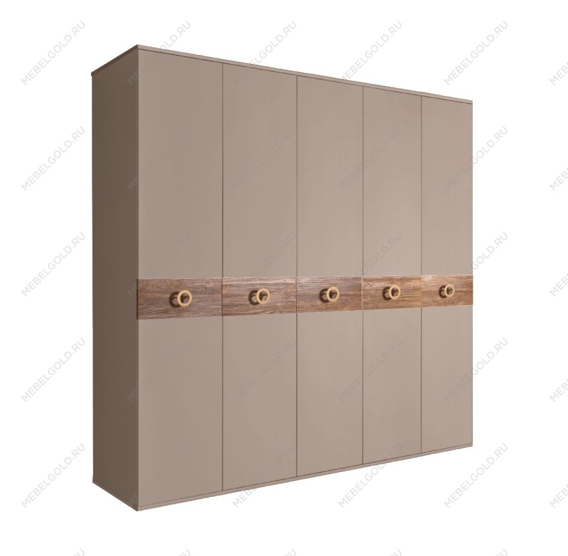 Шкаф 5-ти дв. Bogemia Wood Fi (Мокка/Золото) БМШ2/5(Wo)