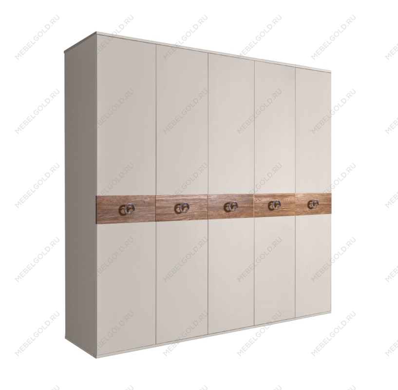 Шкаф 5-ти дв. Bogemia Wood Fi (Шелк/Хром) БМШ2/5(Wo)