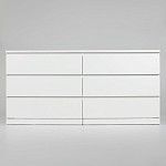 МАЛЬМ / VARMA Комод ИКЕА / IKEA 6D, 160x78x40, пигмент, белый | изображение 2