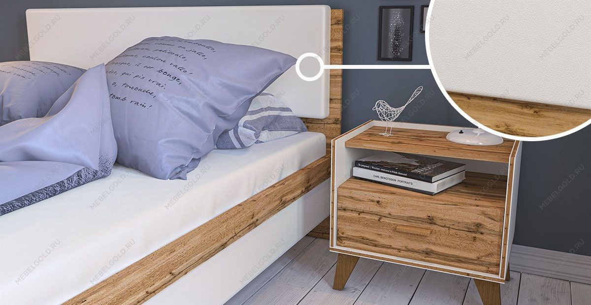 Двуспальная кровать Сканди МН-036-20 | изображение 1