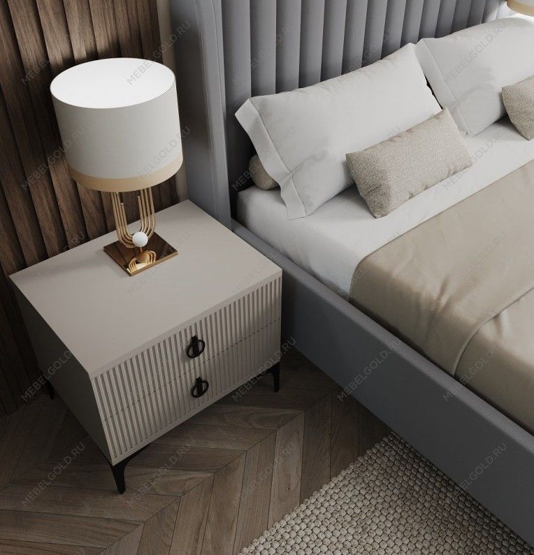 Тумба прикроватная Стелла светло серый камень | изображение 2