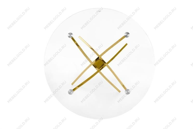 Стол обеденный Halmar RAYMOND (прозрачный/золотой) | изображение 4