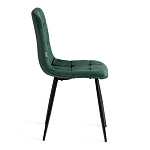 Стул CHILLY (mod. JSC-220), Велюр/металл, 44,5х52,5х88 см, dark green (темно-зеленый) HLR57 / черный | изображение 1