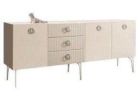 Комод 2.1м Bogemia Fillini (Слоновая кость) (Lakobel/Хром) БМКМ-5(Fi)