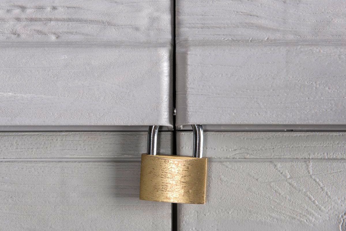 Уличный шкаф TOOMAX 2х дверный глубокий WOODY'S XL (3 полки), светло-серый | изображение 7