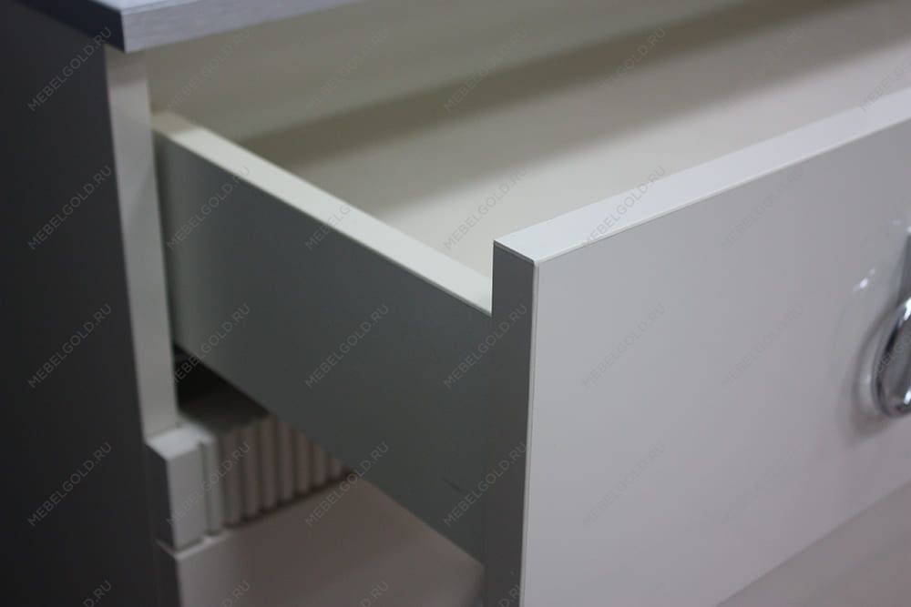 Лобня - Шкаф 3-х дв. (с зеркалом) для платья и белья Римини СОЛО (слоновая кость серебро) РМШ1/3 (s) | изображение 8