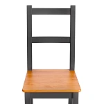 Стул Соната/Sonata chair, массив сосны, 41х50х95 см, антик /графит | изображение 5