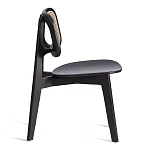 Стул ODIN, дерево вяз/ротанг, черный, 42х45х78 см | изображение 1