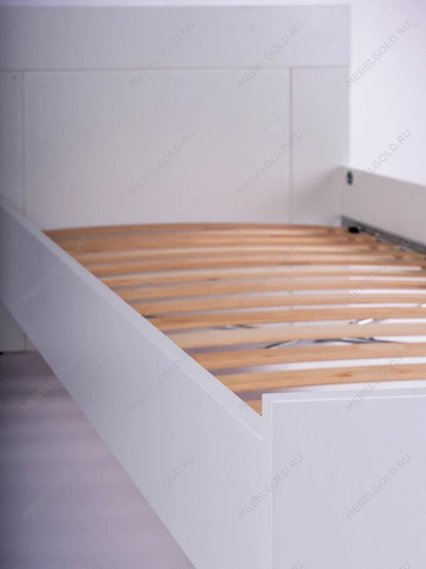 Кровать односпальная Сириус, 90х200 см, белая | изображение 14