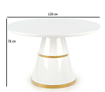 Стол обеденный Halmar VEGAS (белый/золотой) | изображение 3