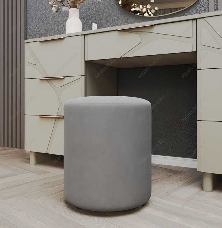 Пуфик Лейла светло серый камень | изображение 1