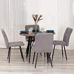 Стул обеденный Medeo, LT, флок, серый/черный, 29, 45х56х89 см | изображение 9