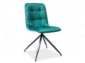 Стул кухонный Signal TEXO Velvet (зеленый/черный)