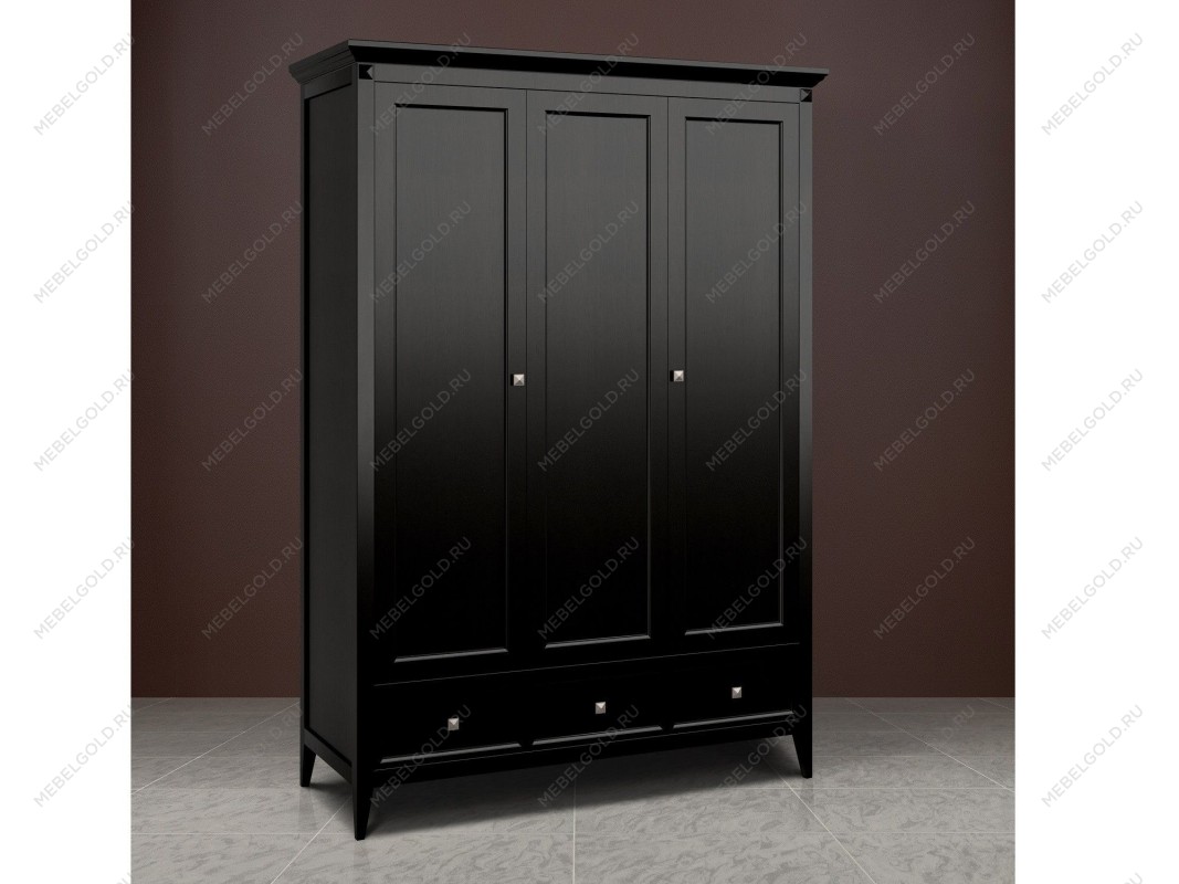 Шкаф трехстворчатый Manhattan (Черный) | изображение 3