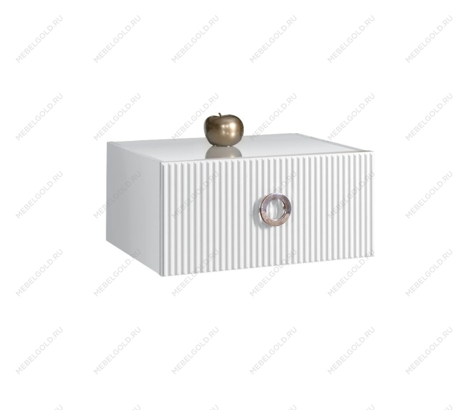 Тумба прикроватная Bogemia Fly Fillini (Белый) (Lakobel/Хром) БМТП-1