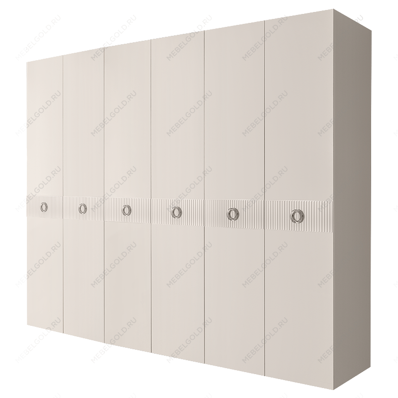 Шкаф 6-ти дв. Bogemia Fillini (Слоновая кость/Хром) БМШ2/6(Fi)