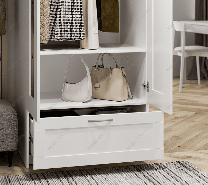 БРИМНЭС / СИРИУС Шкаф ИКЕА / IKEA комбинированный 2 двери и 1 ящик белый | изображение 7