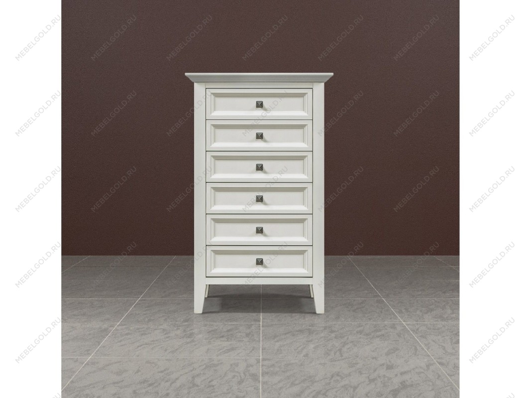 Комод высокий 6 ящиков Manhattan (Молочный) | изображение 1