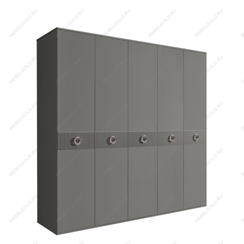 Шкаф 5-ти дв. Bogemia Fillini (Серый/Хром) БМШ2/5(Fi)