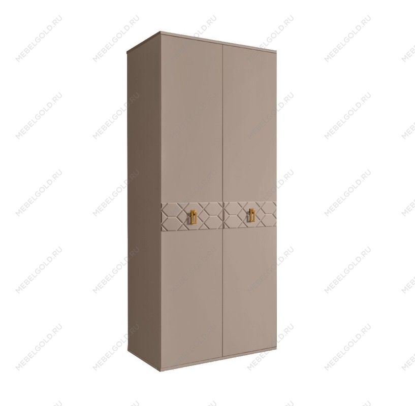 Шкаф 2-х дверный Bogemia Farfalle (Мокка/Золото) БМШ2/2(Fa)