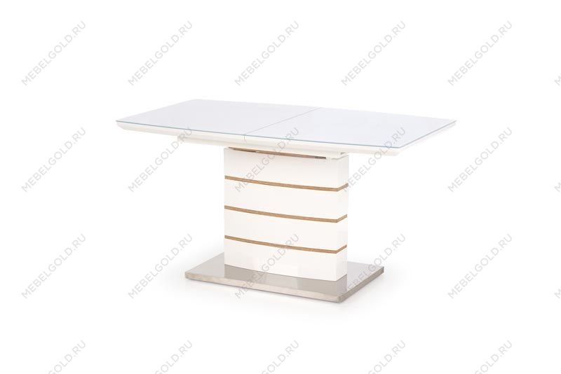 Стол обеденный Halmar TORONTO раскладной (белый/золотой дуб)