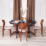 Стул DIAMANTE мягкое сидение, бук, 42x42x85см, коричневый, ткань wool caramel, бежевый | изображение 8