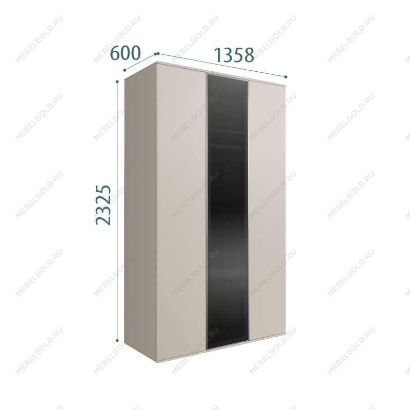 Шкаф 3-х дверный Bogemia Air (Шелк/Серебро) БМШ2/3(1)