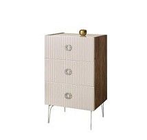 Комод Bogemia Woodline Fi (Слоновая кость) (Lakobel/Хром) БМКМ-1