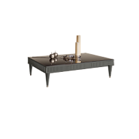 Журнальный столик узкий Римини СОЛО (Серый/Серебро) РМСТ-3(s)