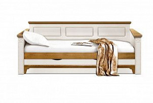 Кровать-диван под два матраса Brianson, с настилом, без матраса, (900х2000), жемчуг+дуб