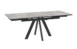 Стол с керамическим покрытием Джейтон-140 (Stone grey st cer/черный) 140(30+30)х85 | изображение 1