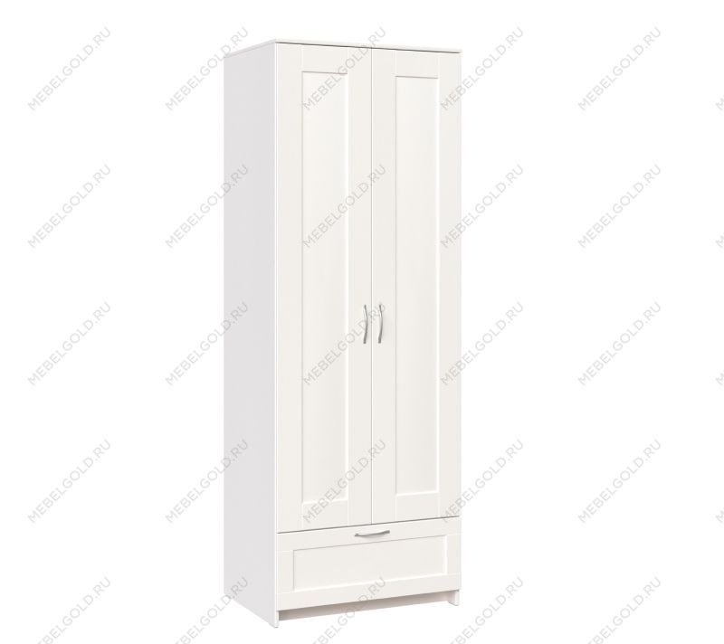 БРИМНЭС / СИРИУС Шкаф двудверный ИКЕА / IKEA белый с выдвижным ящиком | изображение 3