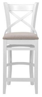 Стул барный Hugo (Белая эмаль/бежевый М02)