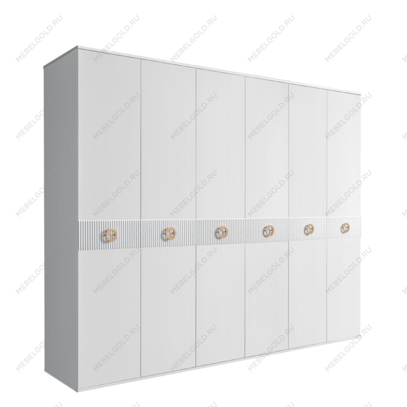 Шкаф 6-ти дв. Bogemia Fillini (Белый/Золото) БМШ2/6(Fi)