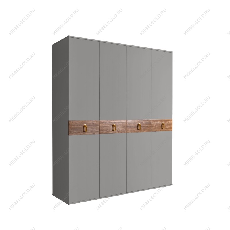Шкаф 4-х дв. Bogemia Wood Fa (Серый/Золото) БМШ2/4(Wo)