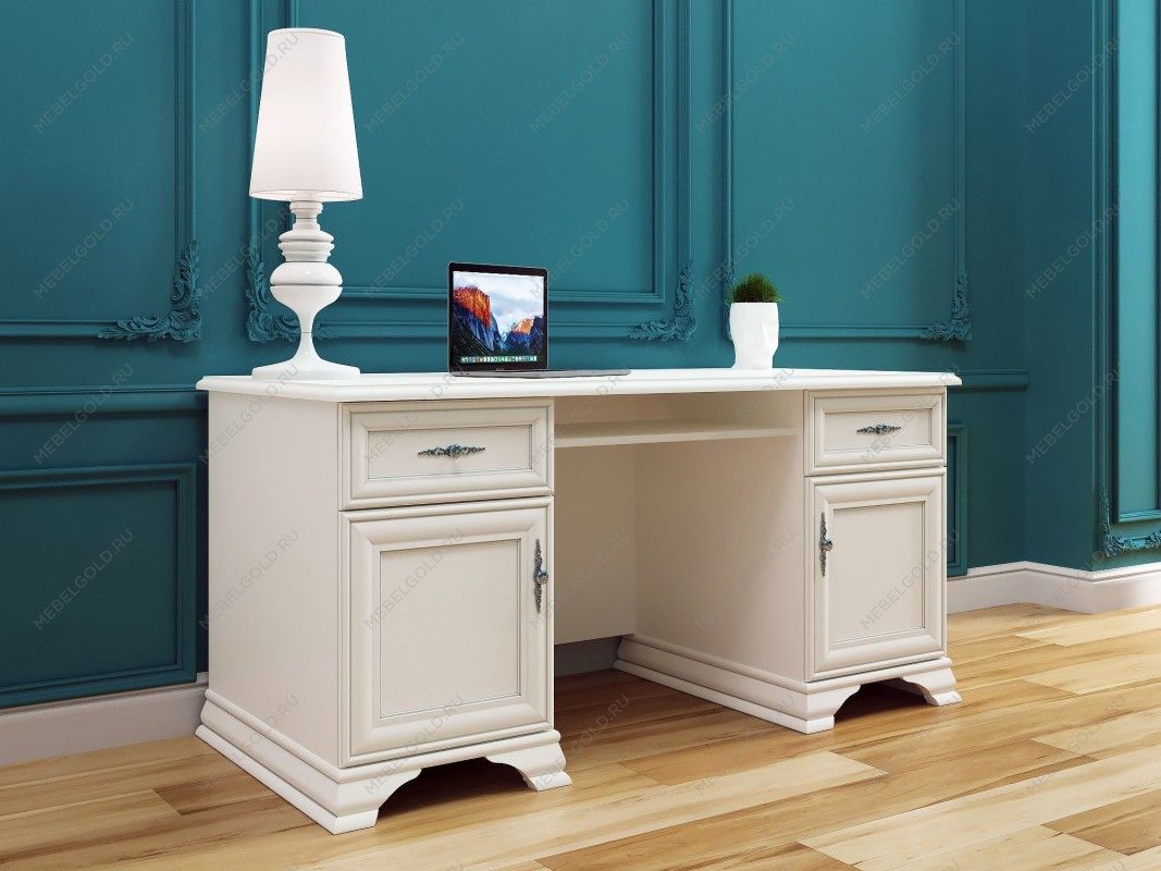 Стол письменный Кентаки BIU2D2S белый | изображение 2