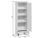 Шкаф Кентаки REG1D1S белый | изображение 2